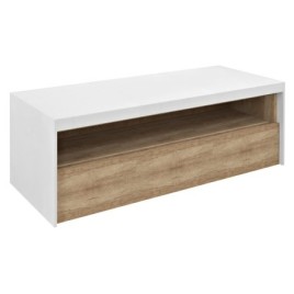 VIERA Vanity Unité 120x44x50cm, blanc mat/Oak Alabama