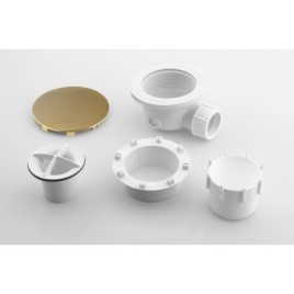 Douche Tray Siphon dia 90mm, tapis d'or
