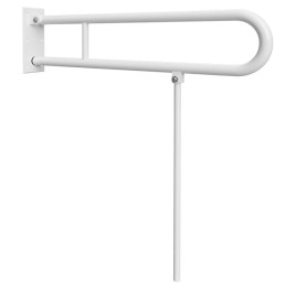 Poignée pliante HANDICAP avec jambe support 813mm, blanc