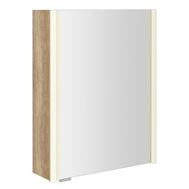 ALIX Armoire miroir avec éclairage LED 56x70x17,5cm, gauche/droite, chêne Alabama