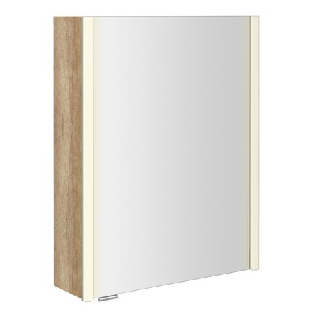 ALIX Armoire miroir avec éclairage LED 56x70x17,5cm, gauche/droite, chêne Alabama