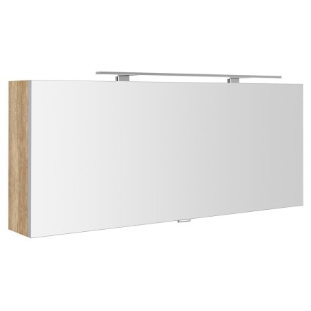 CLOE Armoire miroir avec éclairage LED 120x50x18cm, chêne Alabama