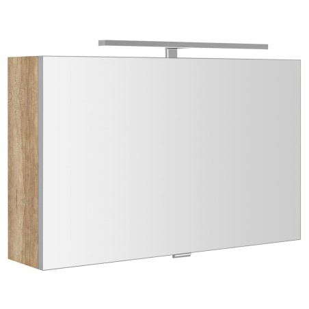 CLOE Armoire miroir avec éclairage LED 80x50x18cm, chêne Alabama