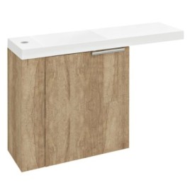 LATUS VI Vanity Unit 50x50x22 cm, gauche, chêne Alabama