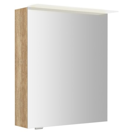 LINEX armoire miroir incl. Lumière LED, 60x70x15cm, gauche/droite, chêne Alabama