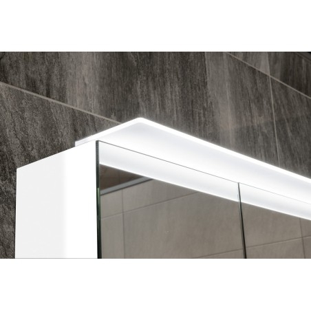 LINEX armoire miroir incl. Lumière LED, 60x70x15cm, gauche/droite, chêne Alabama