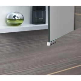 MIRRÓ miroir armoire incl. Lumière LED, 60x70x16cm, gauche/droite, chêne Alabama