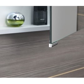MIRRÓ miroir armoire incl. Lumière LED, 3x portes, 120x70x16cm, chêne Alabama