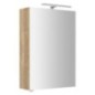 RIWA miroir armoire incl. Lumière LED, 50x70x17cm, chêne Alabama