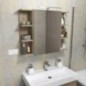 RIWA miroir armoire incl. Lumière LED, 50x70x17cm, chêne Alabama