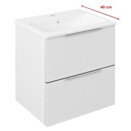CIRASA Vanity Unit 48x54x39cm, blanc brillant