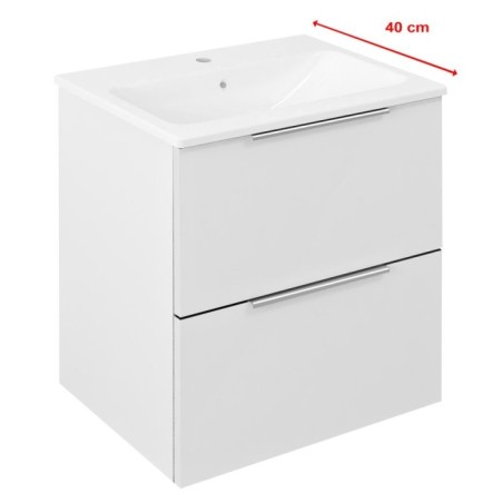 CIRASA Vanity Unit 48x54x39cm, blanc brillant
