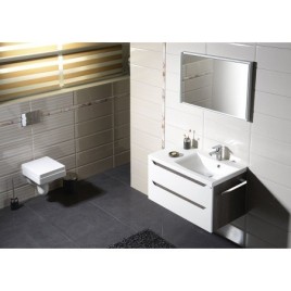 WAVE Vanity Unité 89,7x45x47,8cm, Alabama droit/blanc/oak