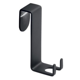 Crochet de porte de douche THOR pour raclette de douche, noir mat