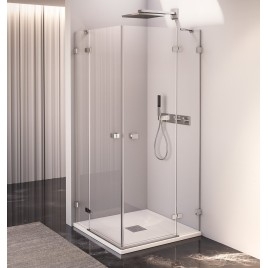 FORTIS EDGE porte de douche sans profil 1000mm, verre clair, droite