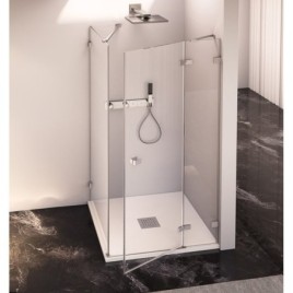 FORTIS EDGE porte de douche sans profil 1100mm, verre clair, droite