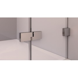 FORTIS EDGE porte de douche sans profil 1200mm, verre clair, droite