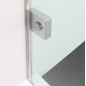 FORTIS EDGE porte de douche sans profil 1200mm, verre clair, droite