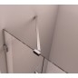 FORTIS EDGE porte de douche sans profil 1200mm, verre clair, droite