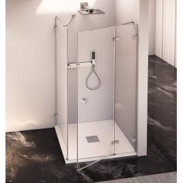 FORTIS EDGE porte de douche sans profil 1200mm, verre clair, droite
