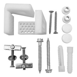 WC Pan Floor Fixing Kit, blanc