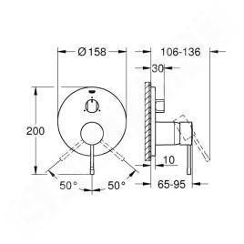 Grohe Essence - Mitigeur encastré pour 3 appareils, Cool Sunrise 24092GL1