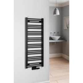 ALBRECHT Radiateur de salle de bain 500x1250 mm, Connexion centrale, tapis noir