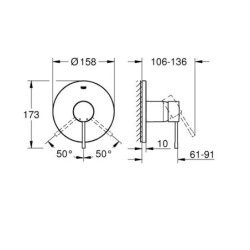 Grohe Essence - Mitigeur de douche à encastrer, Warm Sunset brossé 24057DL1