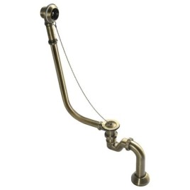 Ensemble de baignoire CHARLESTON pour installation extérieure, chaîne, siphon inclus, bronze