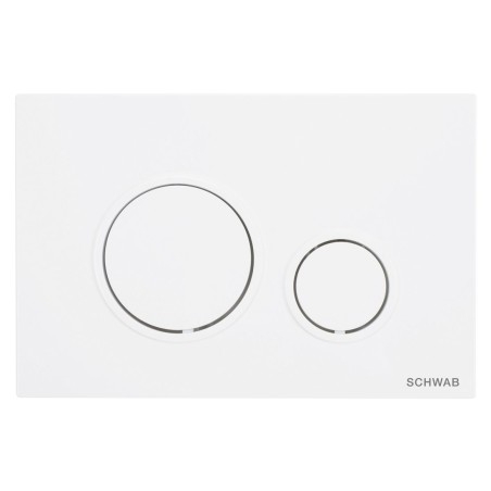 Plaque de déclenchement double SCHWAB VELA, 247x165 mm, blanc mat