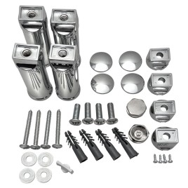 Supports de fixation ALYA pour radiateur sèche-serviettes droit, chromé