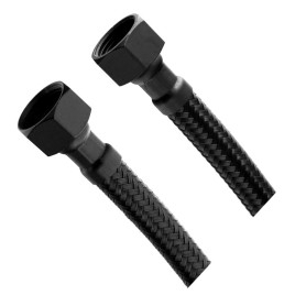 Poignée en acier inoxydable flexible FxF 3/8"x3/8", 60cm, noir mat