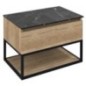 SKARA Vanity Unit 70x50x45cm, noir mat/Oak Alabama