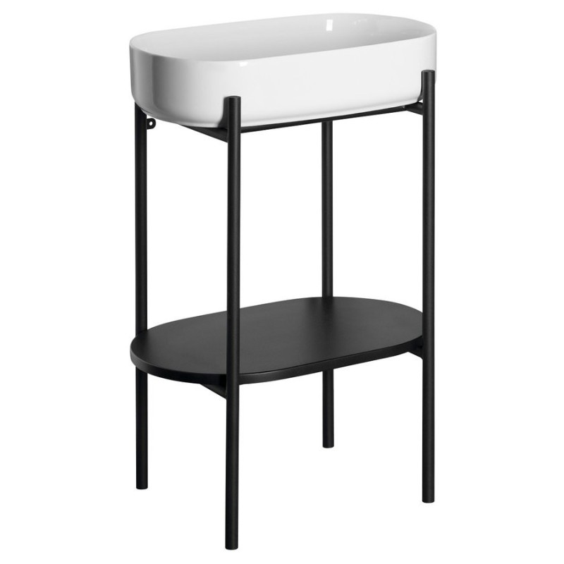 PUNO piédestal avec lavabo 550x860x360mm, noir