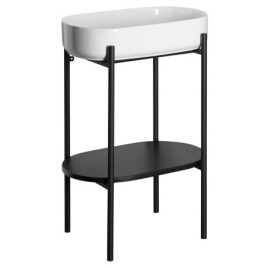 PUNO piédestal avec lavabo 550x860x360mm, noir