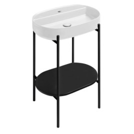 PUNO piédestal avec lavabo 600x860x396mm, noir