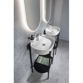 PUNO piédestal avec lavabo 600x860x396mm, noir