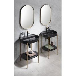 PUNO piédestal avec lavabo 600x860x396mm, tapis d'or