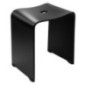 TRENDY Tabouret de bain, 40x48x27,5cm, tapis noir
