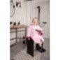 TRENDY Tabouret de bain, 40x48x27,5cm, tapis noir
