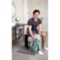 TRENDY Tabouret de bain, 40x48x27,5cm, tapis noir