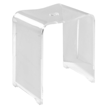 TRENDY Tabouret de bain, 40x48x27,5cm, transparent