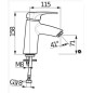 Jika Deep - Mitigeur de lavabo, chrome H3111U80041201