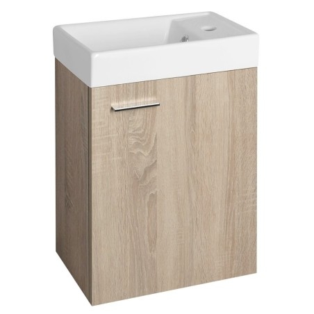 Armoire ZOJA avec lavabo 40x22 cm, chêne platine