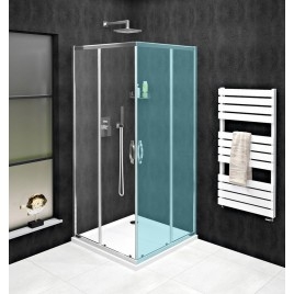 SIGMA SIMPLY Porte de douche coulissante pour l'entrée d'angle 1200 mm, verre clair