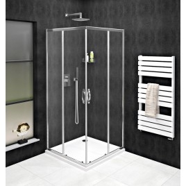 SIGMA SIMPLY Porte de douche coulissante pour l'entrée d'angle 1200 mm, verre clair