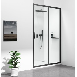 SIGMA SIMPLY BLACK Porte de douche coulissante 1100mm, verre clair
