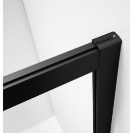 SIGMA SIMPLY BLACK Porte de douche coulissante pour entrée d'angle 900 mm, verre BRICK