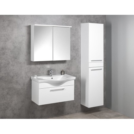 KAWA STRIP LED Armoire miroir 80x70x22cm, blanc