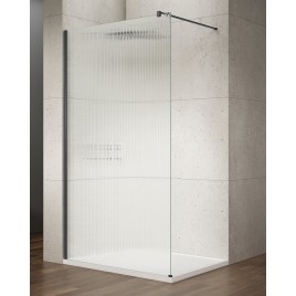 VARIO BLACK Shower Enclosure, verre nordique, 1200 mm